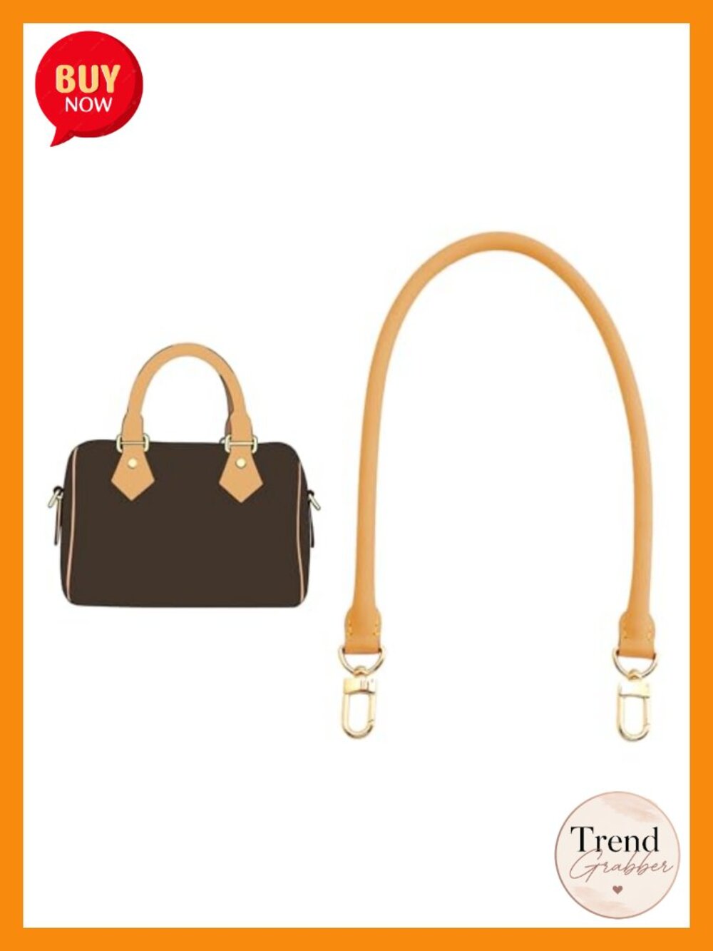 Genuine Leather Purse Strap Replacement for Soft Speedy Handbag Shoulder Bag